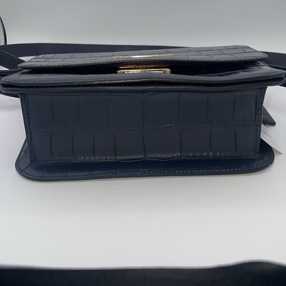 Coach Brynn Flap Crocodile Embossed and Smooth Leather Crossbody Bag NWT - Picture 5 of 11